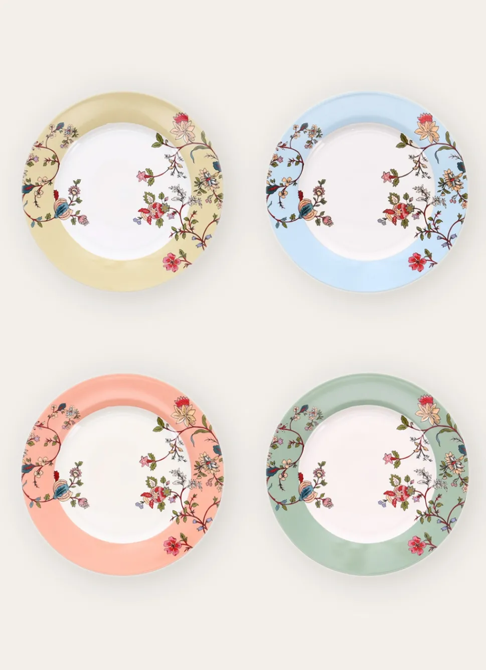 Online Bouchara COFFRET DE 4 ASSIETTES À DESSERT JISPAHAN MULTICOLORE