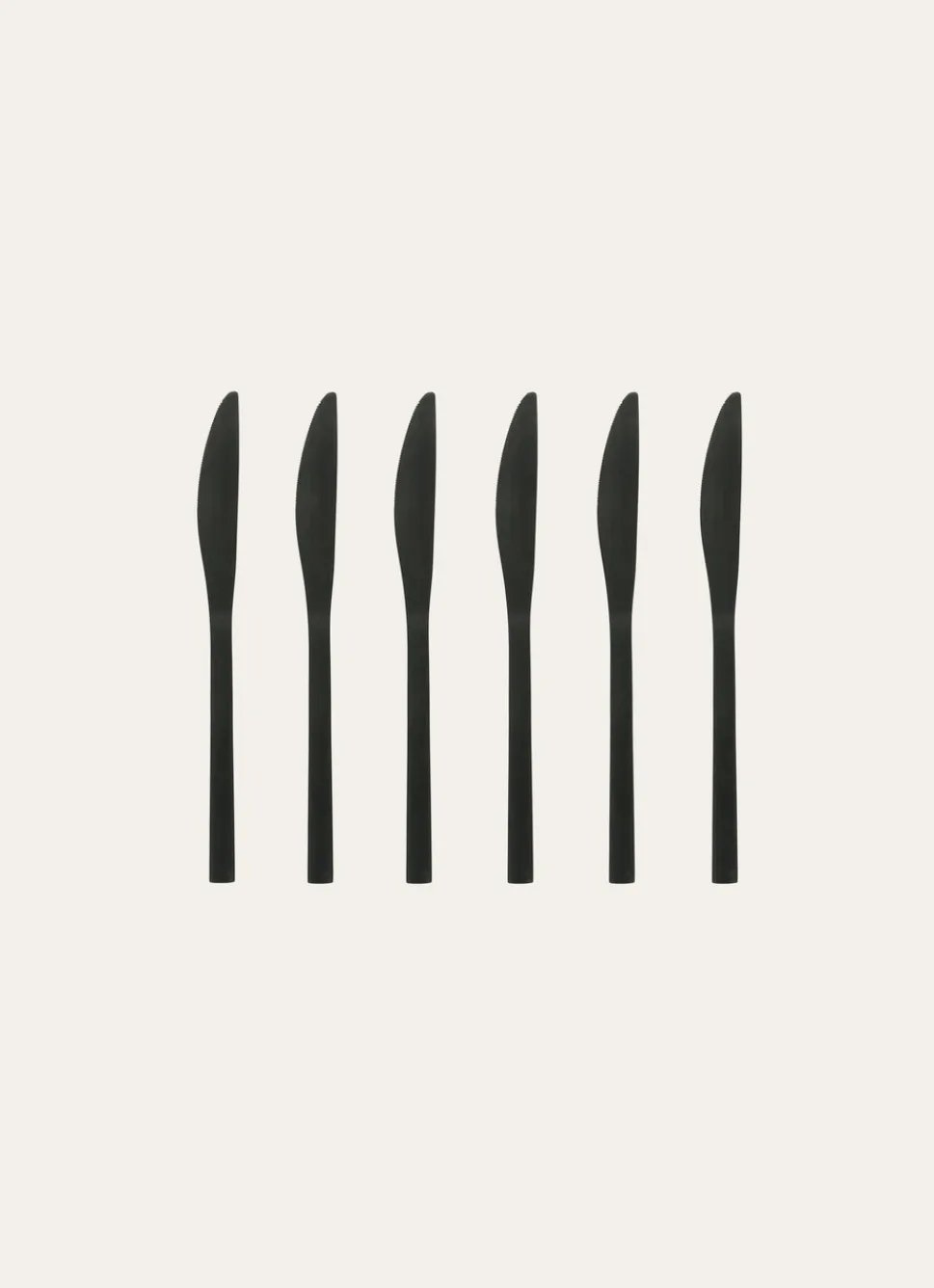 New Bouchara COFFRET DE 6 COUTEAUX EN ACIER INOXYDABLE NOIR