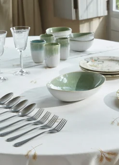 New Bouchara COFFRET DE 4 CUILLÈRES À SOUPE EN ACIER RÉTRO ARGENT