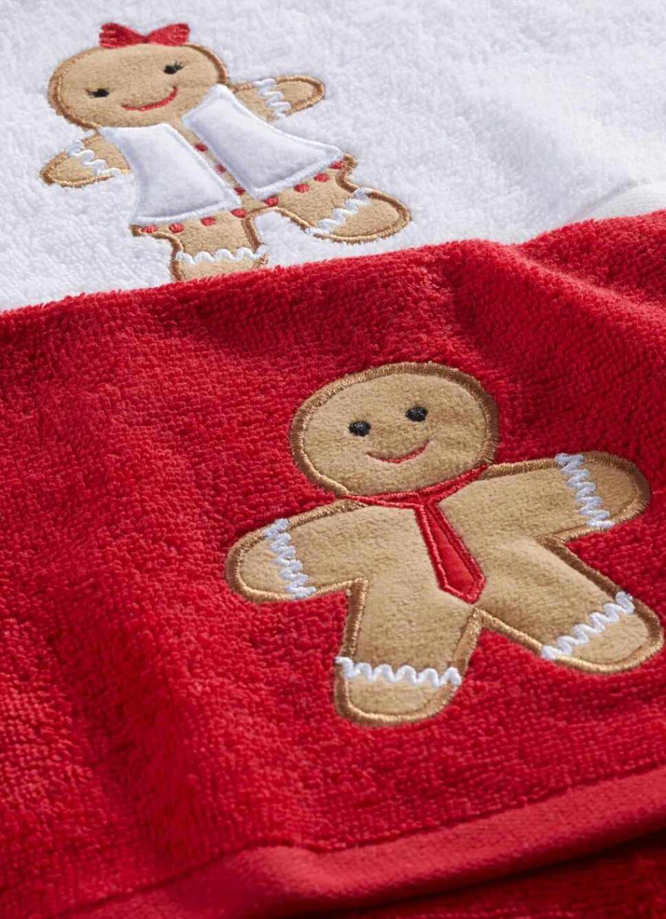 Outlet Bouchara COFFRET SERVIETTES INVITÉ GINGER ROUGE/BLANC