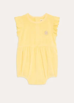 Best Bouchara COMBINAISON EN ÉPONGE UNIE BRODERIE COQUILLAGE JAUNE