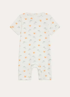 Outlet Bouchara COMBISHORT EN COTON IMPRIMÉ CRABES ET POISSONS MULTICOLORE