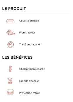 Clearance Bouchara COUETTE DORMOFIL TRÈS CHAUDE EN PERCALE DE COTON ÉCRU