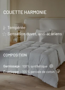 Clearance Bouchara COUETTE HARMONIE 300 G/M² TEMPÉRÉE ANTI-ACARIENS BLANC
