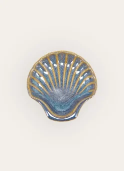 New Bouchara COUPELLE COQUILLAGE EN GRÈS KONKANI BLEU