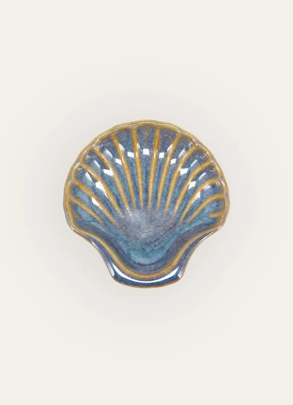 New Bouchara COUPELLE COQUILLAGE EN GRÈS KONKANI BLEU