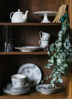 Outlet Bouchara COUPELLE EN GRÈS MOTIF HIVERNAL SYLVAINE GRIS