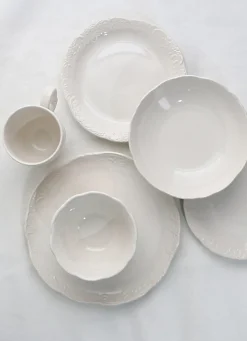 Bouchara COUPELLE EN GRÈS ORNEMENTÉ CREME