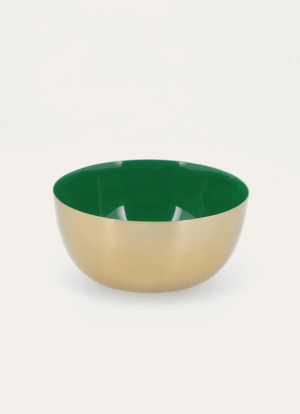 Hot Bouchara COUPELLE EN MÉTAL DORÉ AVEC INTÉRIEUR LAQUÉ VERT PAON