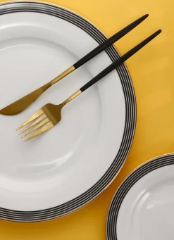 Clearance Bouchara COUPELLE EN PORCELAINE AVEC LISERET EN OR SONGE Noir