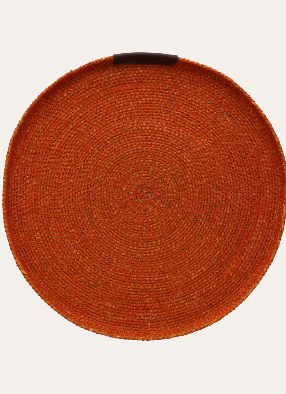 Clearance Bouchara COUPELLE RONDE EN FIBRES NATURELLES GRAND FORMAT ORANGE