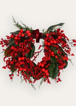 New Bouchara COURONNE DE BAIES S À SUSPENDRE ROUGE