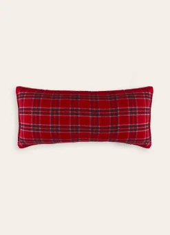 Sale Bouchara COUSSIN À CARREAUX EN LAINAGE JACQUARD ROUGE