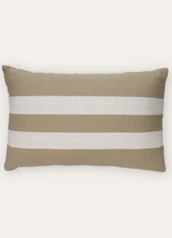 Best Bouchara COUSSIN À RAYURES TISSAGE CHEVRON BEIGE