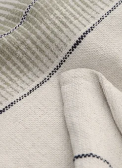 Online Bouchara COUSSIN AVEC RAYURE TISSÉE KAKI