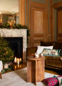 Outlet Bouchara COUSSIN BRODÉ UNI THEO BLANC CASSE