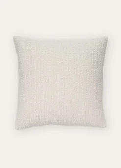 Best Bouchara COUSSIN CARRÉ EN TISSU BOUCLETTE BLANC