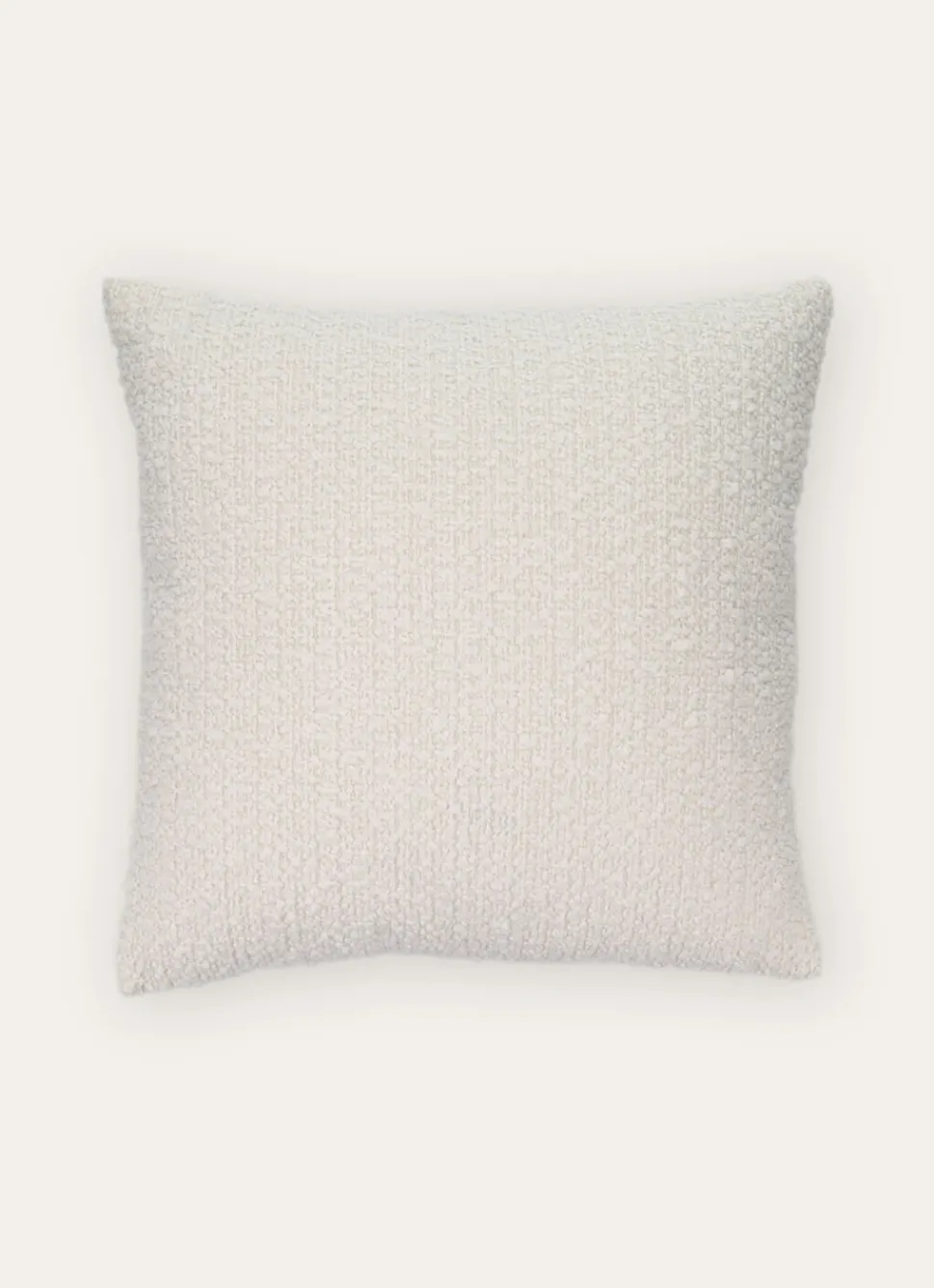 Best Bouchara COUSSIN CARRÉ EN TISSU BOUCLETTE BLANC