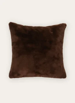 Discount Bouchara COUSSIN DÉHOUSSABLE EN FAUSSE FOURRURE MARRON