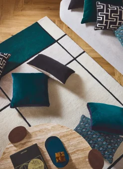 Discount Bouchara COUSSIN EN JACQUARD CHENILLE vert