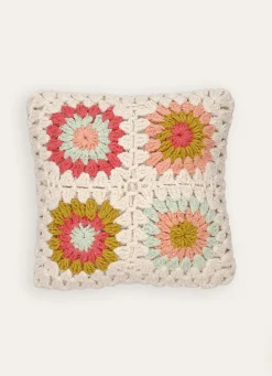 Hot Bouchara COUSSIN EN TRICOT EN FORME DE FLEUR MULTICOLORE