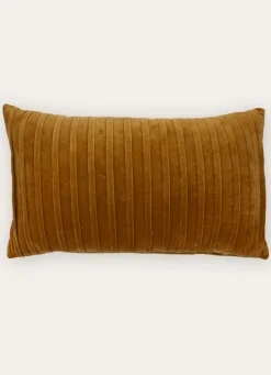 Outlet Bouchara COUSSIN EN VELOURS À MICRO PLIS BRONZE