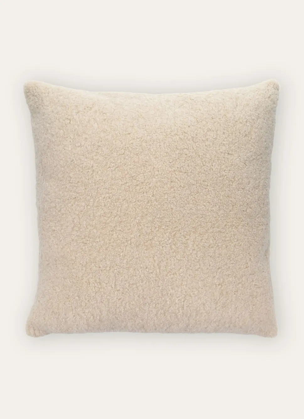 Sale Bouchara COUSSIN FAUX CUIR ET FOURRURE BLANC CASSE