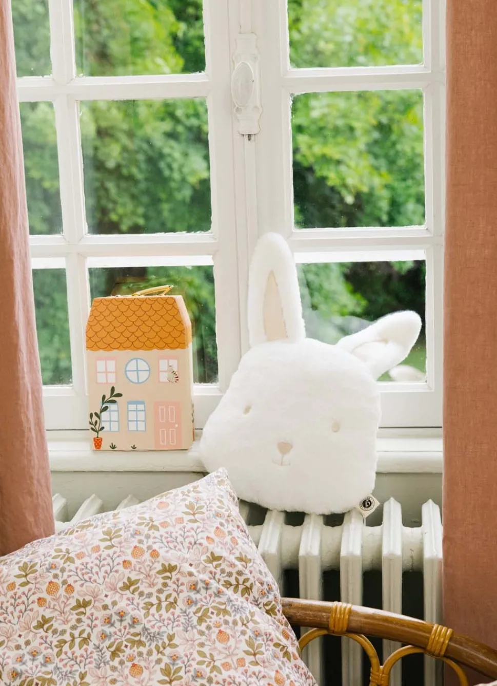 Clearance Bouchara COUSSIN FORME TÊTE DE LAPIN ÉCRU