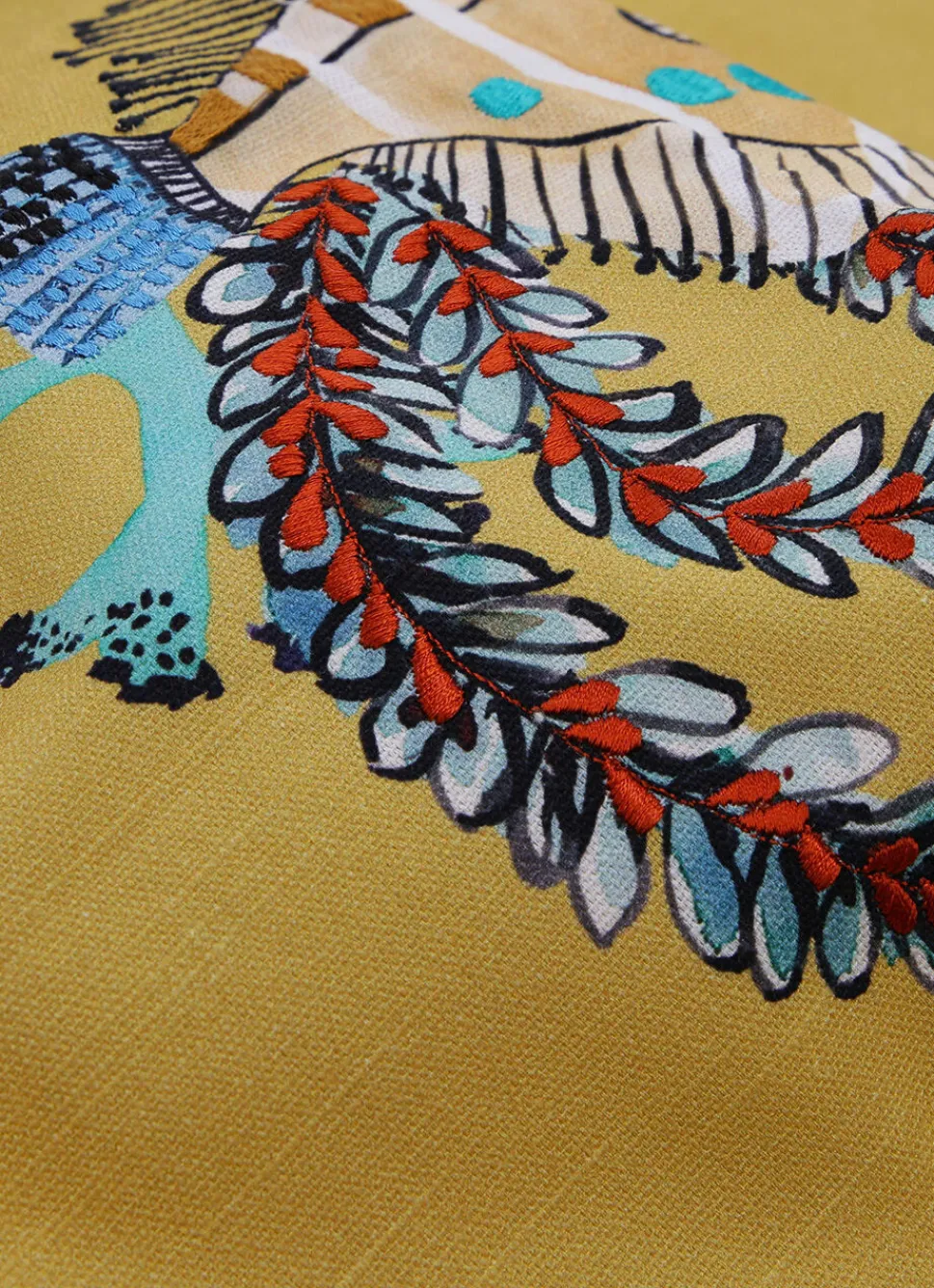 Discount Bouchara COUSSIN IMPRIMÉ ET BRODÉ MOTIF POISSON MULTICOLORE