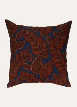 Bouchara COUSSIN IMPRIMÉ FEUILLAGE CHARLY MARINE