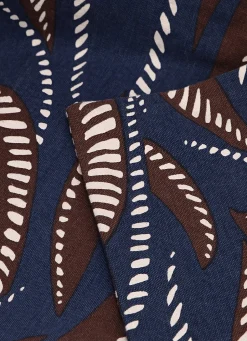 Bouchara COUSSIN IMPRIMÉ FEUILLE CORALIE MARINE