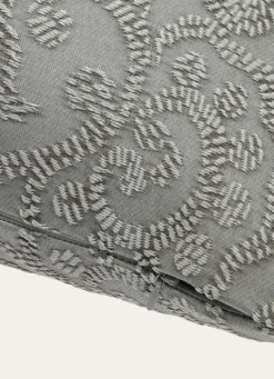 New Bouchara COUSSIN JACQUARD EN RELIEF MOTIF FEUILLAGE vert