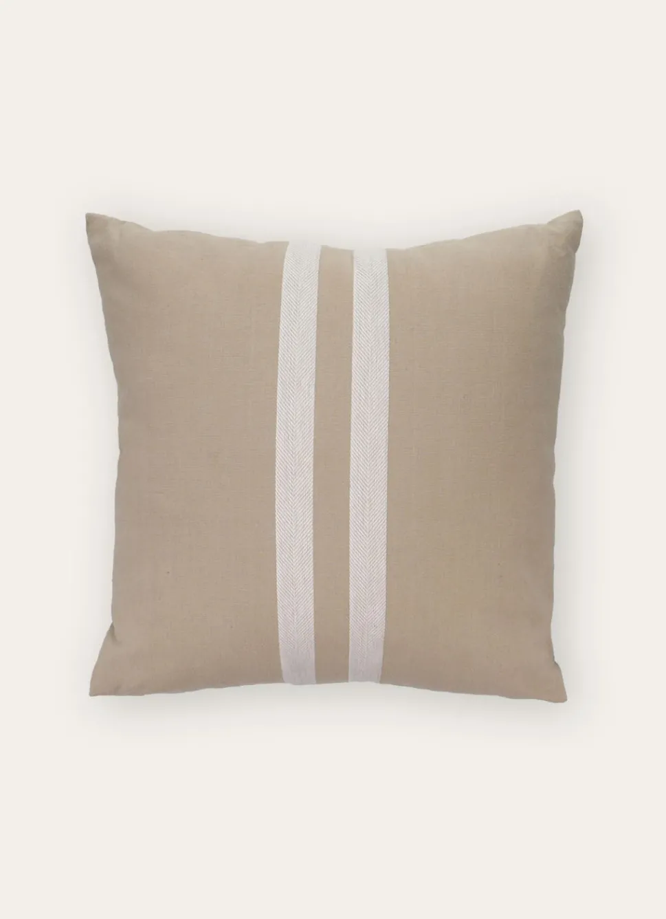 Outlet Bouchara COUSSIN RAYÉ IVOIRE BEIGE