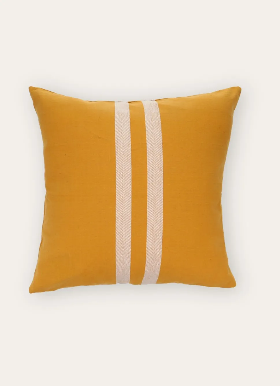 New Bouchara COUSSIN RAYÉ IVOIRE OCRE