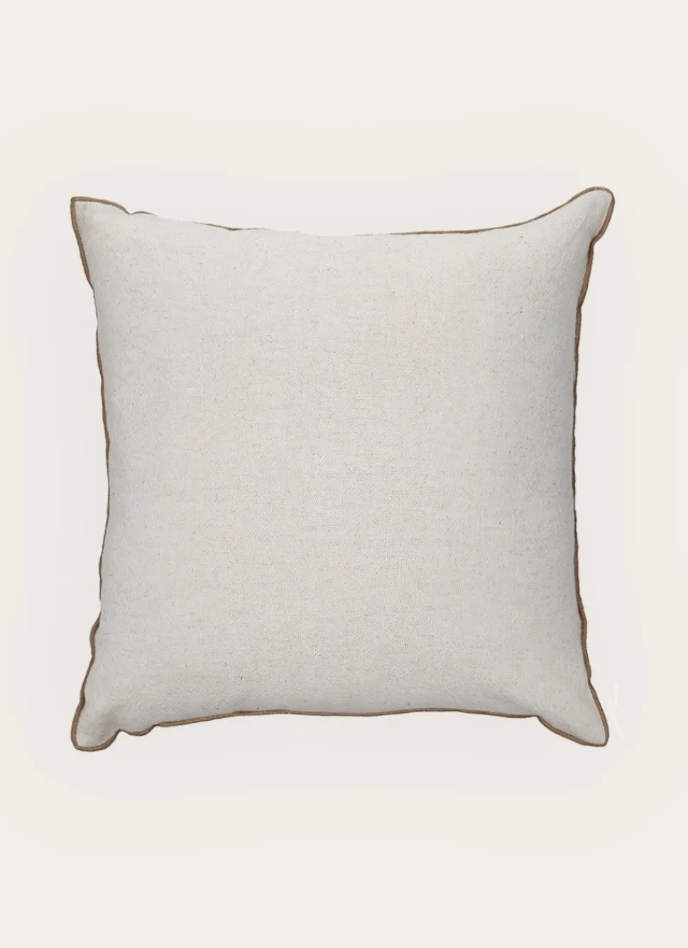 Best Bouchara COUSSIN UNI CHINÉ AVEC BOURDON CONTRASTÉ BEIGE