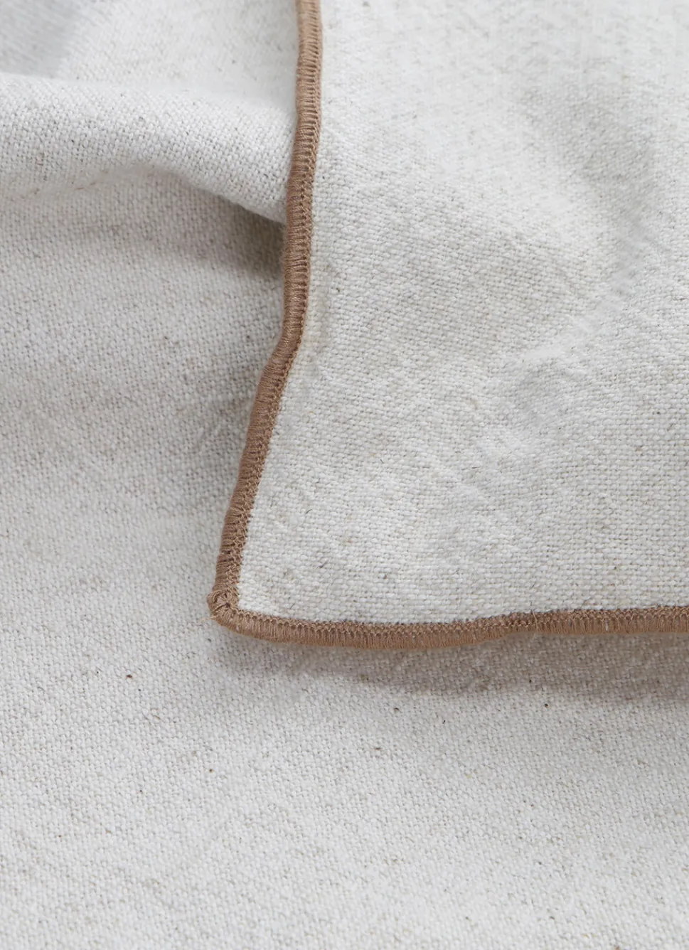 Best Bouchara COUSSIN UNI CHINÉ AVEC BOURDON CONTRASTÉ BEIGE