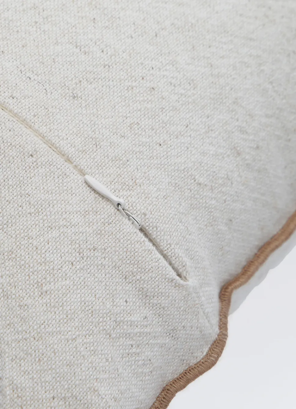 Best Bouchara COUSSIN UNI CHINÉ AVEC BOURDON CONTRASTÉ BEIGE