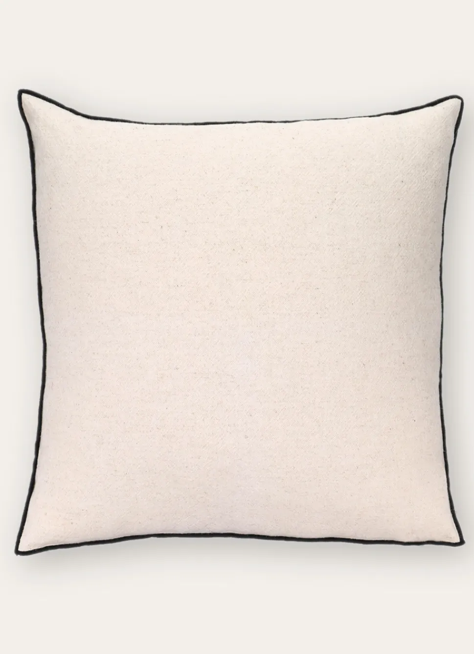 Discount Bouchara COUSSIN UNI COTON-LIN AVEC BOURDON CONTRASTÉ ÉCRU/NOIR