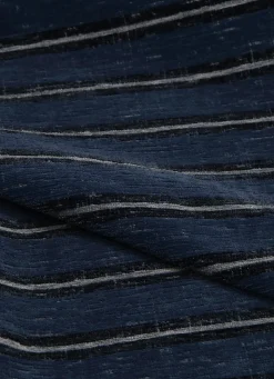 Clearance Bouchara COUSSIN VELOURS RAYÉ COPA MARINE