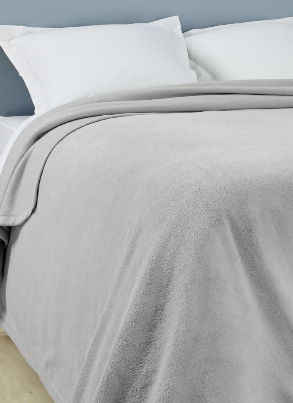 Clearance Bouchara COUVERTURE DOUBLE FACE TRÈS CHAUDE GRIS ARGENT