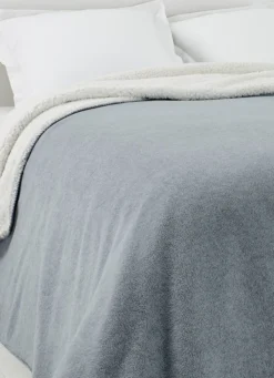 Clearance Bouchara COUVERTURE DOUBLE FACE TRÈS CHAUDE - 540GR GRIS