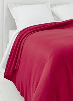 New Bouchara COUVERTURE POLAIRE LÉGÈRE ROUGE