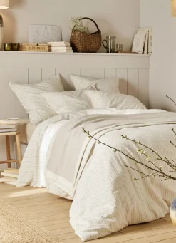 Outlet Bouchara COUVRE-LIT EN COTON GRATTÉ UNI BEIGE