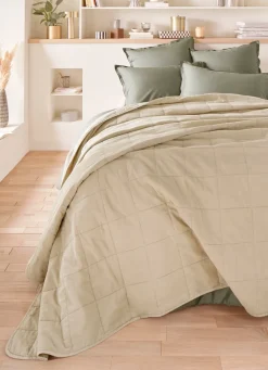 Sale Bouchara COUVRE-LIT MATELASSÉ UNI BEIGE