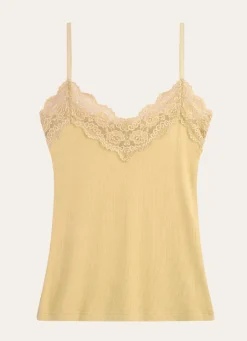 Outlet Bouchara DÉBARDEUR DENTELLE JAUNE