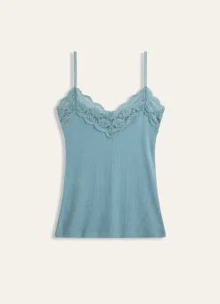 Online Bouchara DÉBARDEUR DENTELLE TURQUOISE