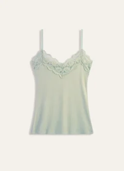 Bouchara DÉBARDEUR DENTELLE VERT D'EAU VERT D'EAU