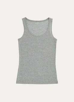 Best Bouchara DEBARDEUR A COL ROND EN COTON GRIS CHINE