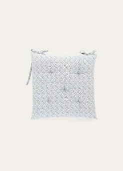 Discount Bouchara DESSUS DE CHAISE EN COTON IMPRIMÉ FLEURI GRIS
