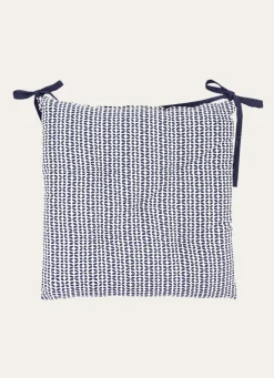 Bouchara DESSUS DE CHAISE EN COTON IMPRIMÉ MINI MOTIFS MARINE
